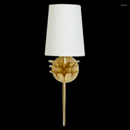 Wall Lamp Modern Minimalist Light Luxury Lamps Bedroom Bedside Living Room Aisle Flower Leaf Decorative