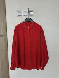 Women's Blouses 2023 Women Fashion Long Sleeve Sexy Casual Hidden Button Vertical Pleated Red Shirt 0302