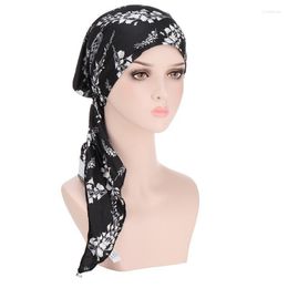 Beanies Beanie/Skull Caps Fashion Bonnets Multifunction European/American Printed Curved Cloth Hat Muslim Baotou Milk Silk Hooded Little 211