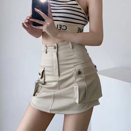 Skirts Women Pockets Detail Cargo Mini Skirt