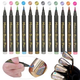 Other Golf Products 12PcsSet Bright Color Sunscreen Covering Power Accesoires Ink Pen Acrylic Painter Club Changing 230505