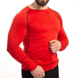 Men's T Shirts Men's T-Shirt Sun Protection Long Sleeve Compression Shirt Solid Colour Fitness Second Skin Top Sports Bodybuilding XXXXL