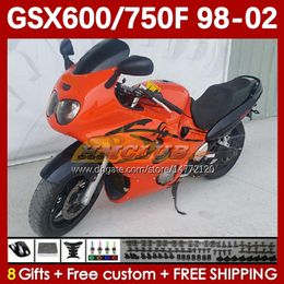 Fairing For SUZUKI KATANA GSXF 600 750 CC 600CC GSXF600 GSXF-750 169No.106 GSX750F GSX600F 750CC 1998 1999 2000 2001 2002 GSXF750 GSXF-600 98 99 00 01 02 Body orange stock