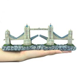 Decorations Fish Tank Aquarium Accessories Resin Tower Bridge Suspension Bridge Aquarium Landscaping Fish Tank Decoration Craft Pet Supplies