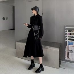 Casual Dresses Vestidos Mujer Verano 2023 Women's Dark Workwear Dress Robe Femme Roupas Femininas Com Frete Gratis