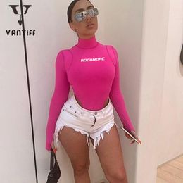Women's T Shirts Sexy Knitted Clothing Fashion Streetwear Female One-piece Women High Collar Tight And Slim Bottoming Shirt Long Sleeves