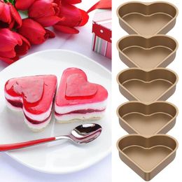 Baking Moulds 5pcs Heart Shaped Cake Pan Non-Stick DIY Pans For Carbon Steel Mold Multifunctional Tins Kitchen