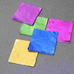 Gift Wrap Paper Wrapping Square Aluminium Chocolate Wrappers Craft Leaf Candy Sheet Packaging Metal Gold Lolly Food Decorative Sheets