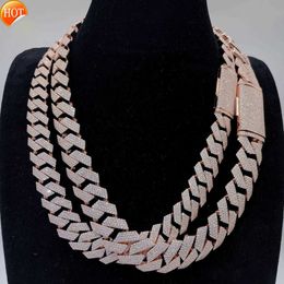 Hip Hop Sterling Silver Vvs Moissanite Diamond Jewellery Cuban Link Chains Necklace for Men Women