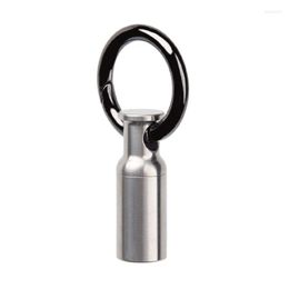 Storage Bottles Portable Waterproof Single Chamber Unique Keychain -Holder Container Stainless Steel -Box -Case For Outdoor