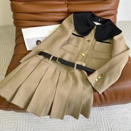 Casual Dresses Temperament Sense A Set Of Collocation 23 Spring And Summer Detachable Lapel Small Coat Strap Pressed Pleated Half Skirt