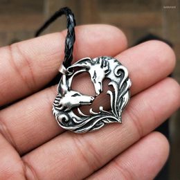 Chains Viking Wolf Necklace Jewelry Love Animal Teen Knot Pendant Amulet For Women Mom Gifts