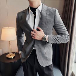Men's Suits Blazers British Style Casual Men Suit Jacket Notched Lapel Wedding Blazer for Prom Party Custom Male Fashion Coat S-3XL 230506