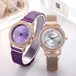 women watch fashion casual leather belt lady small dial quartz wristwatch 41mm Stainless steel watch sapphire