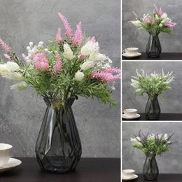 Decorative Flowers Delicate Faux Lavender Vibrant Colour Fake No Watering Office Home Decor Artificial Flower Bouquet Po Props