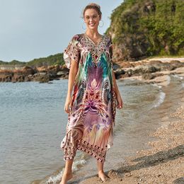 Women's Swimwear Seaside Beach Coat Quick-drying Loose Plus-size Long Skirt Holiday Sunscreen Bikini Blouse Outside The Woman