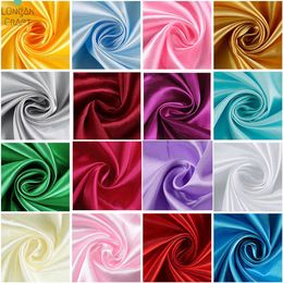 Fabric Satin Fabric 100cm*150cm Polyester Satin Dress Fabric Silk Simulation Cloth Gift Box Liner Cloth Satin Solid Color Colored Fabric P230506