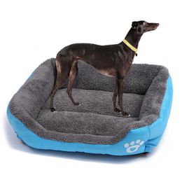 Mats Large Pet Cat Dog Bed 17Colors Warm Cosy Dog House Soft Fleece Nest Dog Baskets House Mat Autumn Winter Waterproof Kennel