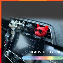 2pcs Bulldog Car Air Freshener Fragrance Car Perfume Auto Clip Fragrance Scent Diffuser Car Decoration Car Accesories Interior