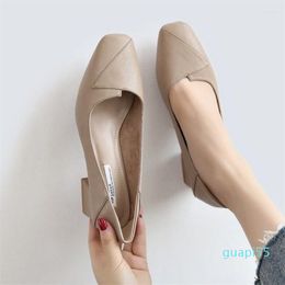 Dress Shoes Women's French Retro Small Leather 2023 Summer Style Fashion Simple Comfortable Professional Women Versatile Pumps