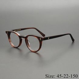 Sunglasses Frames Fashion Vintage Quality Hardened Acetate Eyeglass Frame Milan Long Temple Women Men Original Box Case For Prescription Len