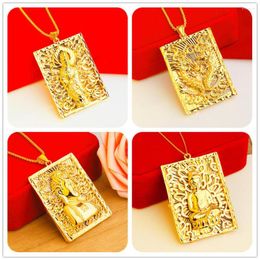 Pendant Necklaces 2023 Fashion Blessing Jewelry Dragon For Men 18inch Chain On Neck Choker Women Charm Jewellry