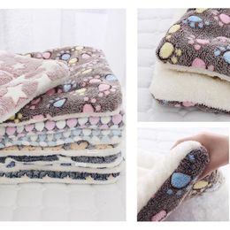 Mats Dog Bed Pet Cushion Blanket Soft Fleece Cat Cushion Puppy Sofa Mat Pads winter ashable Dog Cushion Sofa Bed Puppy Mat