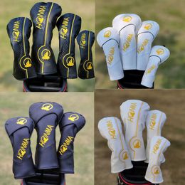 Other Golf Products Honma Golf Club Driver Fairway Wood Hybrid Putter Headcover For Golf Club Cover Protect Four Piece One Set Of Head Cover J230506