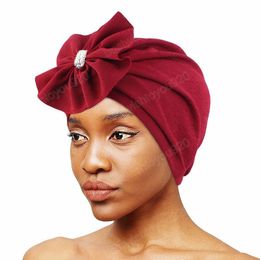 Indian Flower Turban Bonnet Fashion Women's Head Wraps African Muslim Headscarf Chemo Caps Cancer Bandana Covers Mujer
