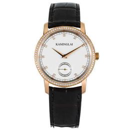 Lai tinss Men's Wristwatch mechanical Kaming watches Inherited Vacheroes Constan Ring Rose Gold Classic Simple Elegant and Noble Manual Mechanical Men's Watch