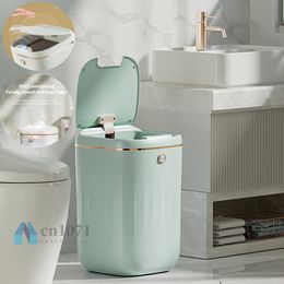 Waste Bins 22 20L Smart Trash Can Large Capacity Automatic Sensor Electric Bin Waterproof Garbage for Kitchen Bathroom Bedroom Toilet 230505