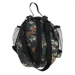 Outdoor Bags Oxford Cloth Adjustable Strap Round Shape Sports Volleyball Single Shoulder Soccer Gym Mesh Pocket Basketball Bag Storage Case