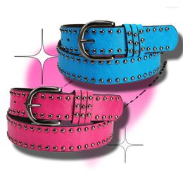 Belts Youth 90s Millennium Y2k Girl Punk Style Rivet Leather Belt American Retro Personality Women Waistband