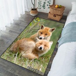 Carpets Phechion Animal 3D Print Carpet Square Anti-Skid Area Floor Mat Rug Non-slip Dining Room Living Bedroom S111