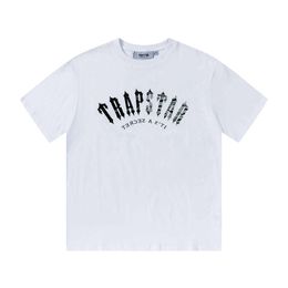 2023 Men's T-shirt Trapstar T Shirt Designer Shirts Print Letter Black and White Grey Rainbow Color Summer Sports Fashion Cotton Cord Top Short Sleeve Size