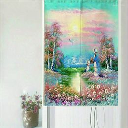 Curtain Nice Curtains Western Oil Painting Catcher In The Rye Series Door Partition Type Household Geomantic 85x150cm