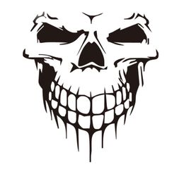 Motorcycle Sticker Skull 3D Reflective Car Stickers Moto Auto Decal Funny JDM Vinyl On Car styling 15.9*17.7CM