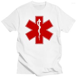 Men's T Shirts Logo Emergency Technician Ambulance T-shirt For Men Plus Size Cotton Team Tee Shirt 4XL 5XL 6XL Camiseta