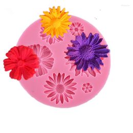 Baking Moulds Chrysanthemum Flower Shaped 3D Silicone Cake Mould Soap Fandont DIY Tools