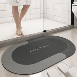 Mats Bath Mat Super Absorbent Quick Drying Bathroom Rugs Non Slip Kitchen Entrance Doormat Modern Napa Skin Floor Mats Home Decor