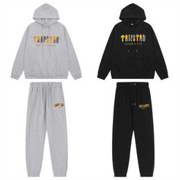 Designer Clothing Fashion Tracksuit Hoodie Trendy Trapstar Yellow Grey Towel Embroidered Plush Men's Women's Couple Sweater Pants Casual SetCasual Streetwear