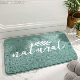 Bath Mats Inyahome Bathroom Rugs Modern Abstract Bath Mat Non Slip Water Absorbent Cute Bath Rug Soft Microfiber Art Floor Mats for Tub AA230506