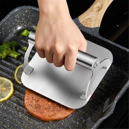 Other Home Garden Square Stainless Steel Smash Burger Press Grill Accessories for Flat top Hamburger and Extrusion Grease 230505