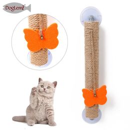 Scratchers Pet Cat Sisal Scratching Post Sucker Cat Tree Kitten Climbing Funny Game Rope Toy Scratcher For Window Wall Protecting Furniture