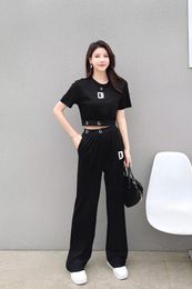 Women's Tracksuits Summer fashion women tracksuits printed sport suits short-sleeve shirts and pants two piece sets outfits suits size M~XL
