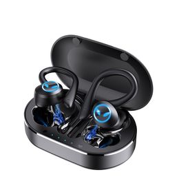 Bluetooth 5.1 Earphones True Sport Earhook Wireless Headphones Mic Button Control Noise Reduction Earhooks Waterproof Headset Earbuds