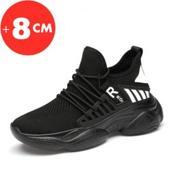 Sports Sneakers Men Elevator Shoes for Men Casual Mesh Summer Leisure Height Increase Insole 8cm