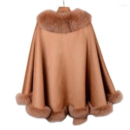 Scarves Spring Autumn Women Fake Fur Tassels Cashmere Cardigan Poncho Fashion Purple Bat SleeveCape Shawl Coat Female