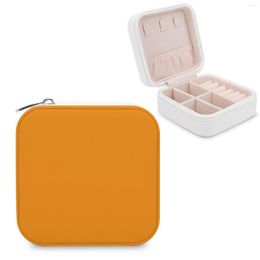 Jewellery Pouches Plain Solid Tangerine - Over 100 Shades Of Orange On Ozcushions Storage Box Square Simple Earrings Ring