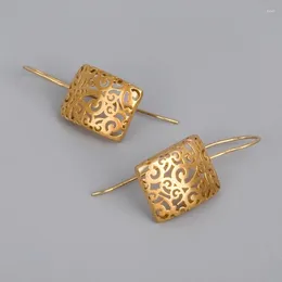 Dangle Earrings Unique Filigree Silver Colour Gold Cutout Lace Gift For Her Mother